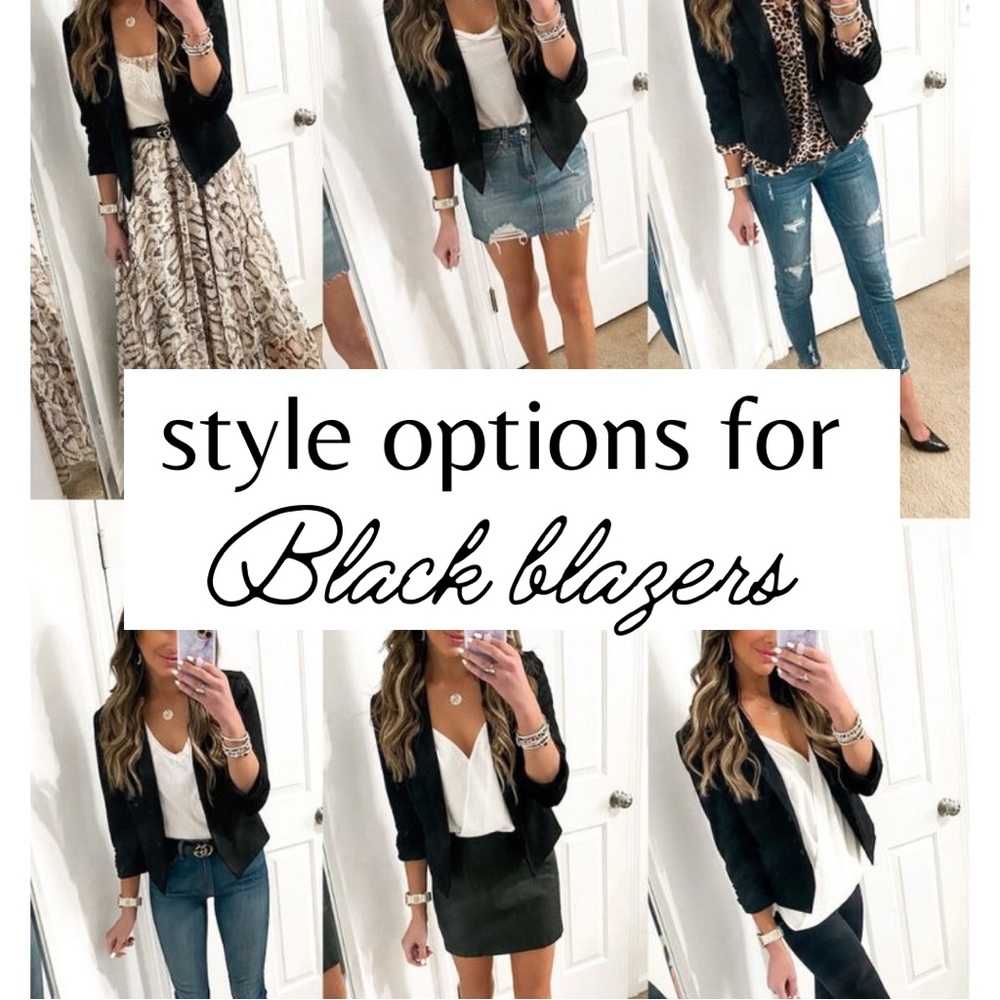 Black cropped blazer